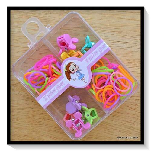 Kit Acessrio Com Mini Piranha E Elsticos Infantil COLOR LI4524