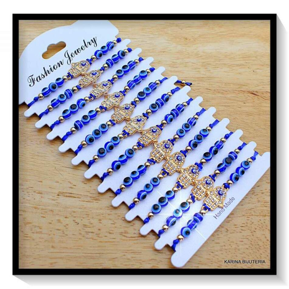 Pulseira Olho Grego PCT Com 12 PCS PU2985