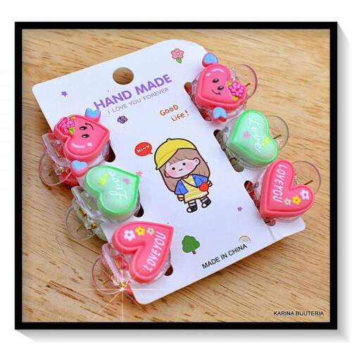 Piranhas Acrlica Corao Cartela Com 6 Peas LI4643