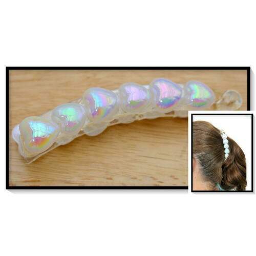 Prendedor Para Cabelo Banana 6 Coraes Perolada CA6212