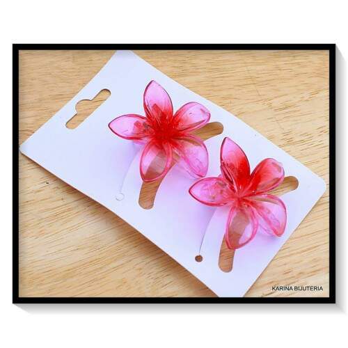Bico De Pato Acrlica Flor Com 2 Peas CRISTAL CA6308
