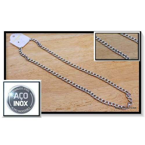 Colar Em Ao Inox Sem Pingente Prata CO2341