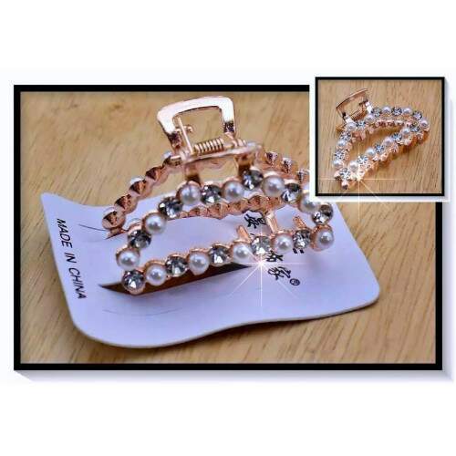 Piranha Metlica Perola Com Strass G CA6328