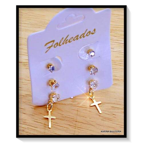 Trio De Brincos folheados FO2185
