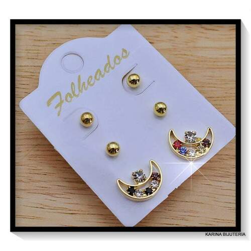 Trio De Brincos folheados FO2186