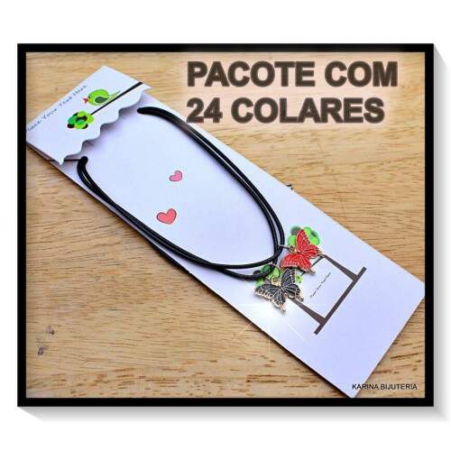 Pacote Com 48 colares Borboleta LI4780