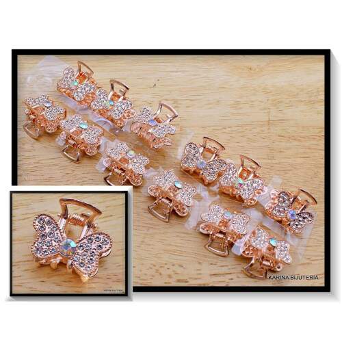 Piranha Metal Borboleta Strass PCT Com 12 Peas CA6344