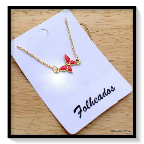 Colar Folheado Borboleta CF411