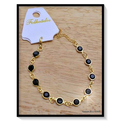 Pulseira Folheada Pedrinha PF235
