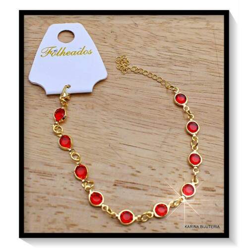 Pulseira Folheada Pedrinha PF236