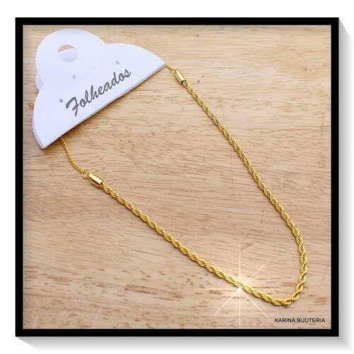Colar Folheado Chocker Torcido CF412