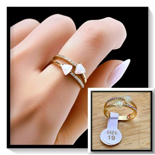 Anel Duplo Em Pedra/Strass AN2433