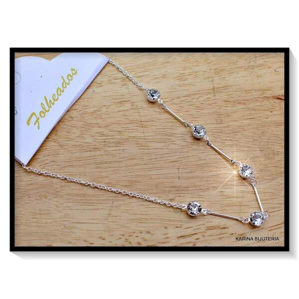 Colar Folheado Chocker Em Strass CF432