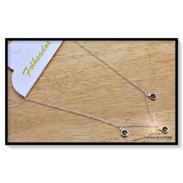 Colar Folheado Chocker Em Strass CF434