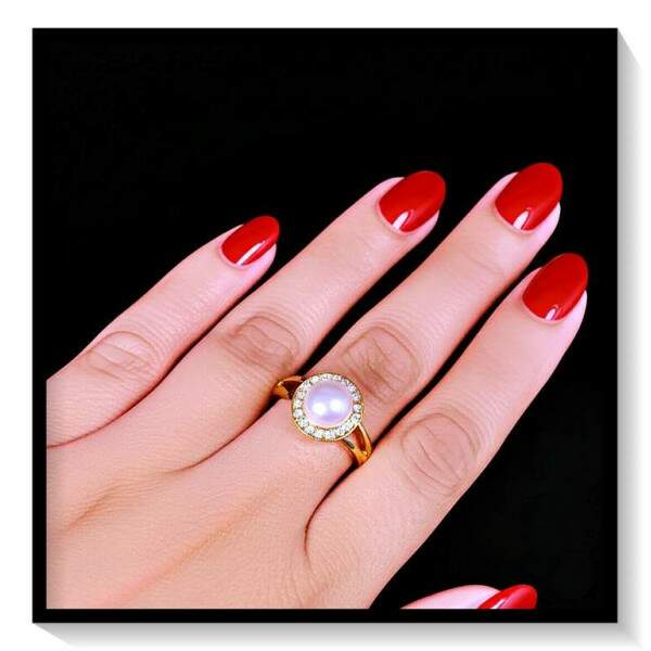 Anel Perola Strass AN2436