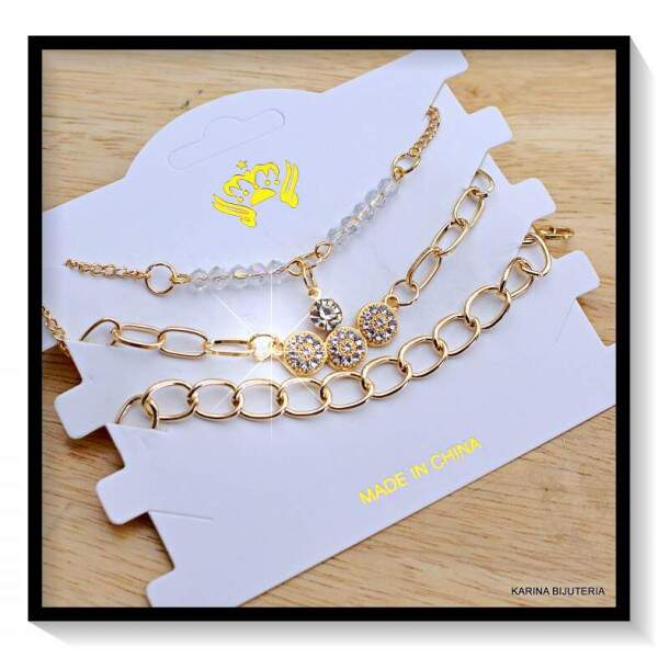 Pulseiras Cartela Com 3 Peas PU3070