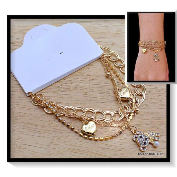 Pulseiras Berloque Ursinho PU3072