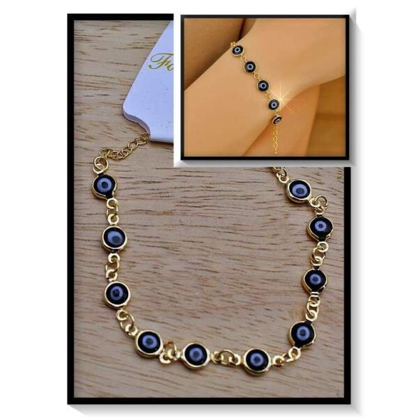 Pulseira Folheada Olho Grego PF238