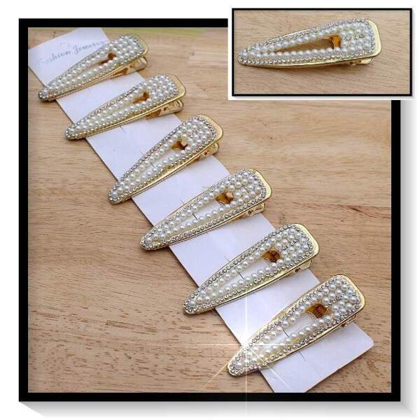 Bico DE Pato Perola/Strass PCT Com 6 PCS CA6498