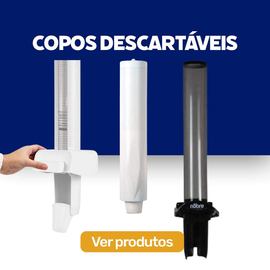 Dispensers de copos descartveis.