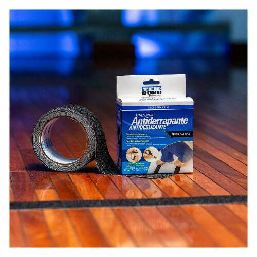Fita Adesiva Antiderrapante Preta 50mmx5m - Tekbond