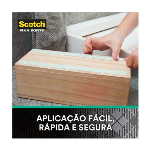 Fita Dupla Face Fixa Forte Scotch Banheiro 24x1,5m 500g - 3M