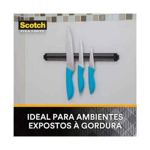 Fita Dupla Face Fixa Forte Scotch Cozinha 24x1,5m 700g - 3M