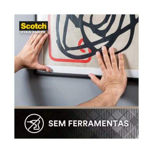Fita Dupla Face Fixa Forte Interiores Espuma 16 Quadradinhos - 3M