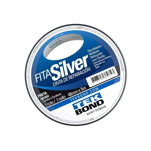 Fita Adesiva Silver Prata 48x5m - Tekbond