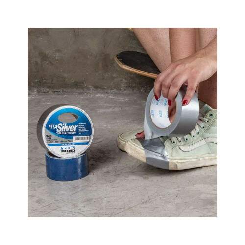 Fita Adesiva Silver Prata 48x5m - Tekbond