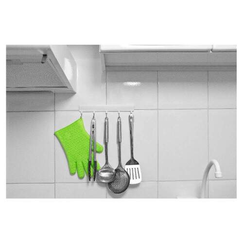 Gancho Adesivo Zafira de Plstico Branco e Metal M - Tekbond