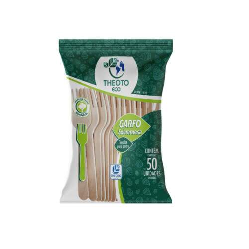 Garfo de Madeira Sobremesa Pct/50 52565 - Theoto