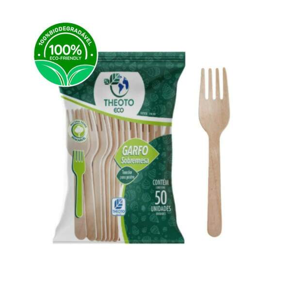 Garfo de Madeira Sobremesa Pct/50 52565 - Theoto