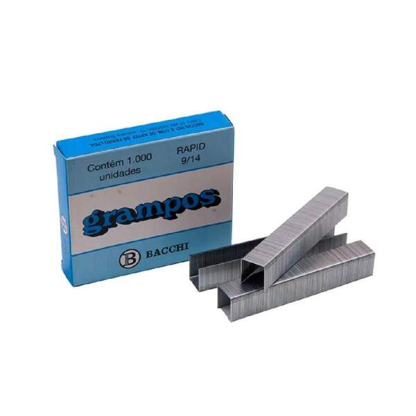 Grampo Galvanizado 9/14 1000 Un - Bacchi