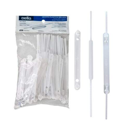 Grampo Trilho Plstico 195X7X58Mm 0301.E Com 50 Unid - Dello