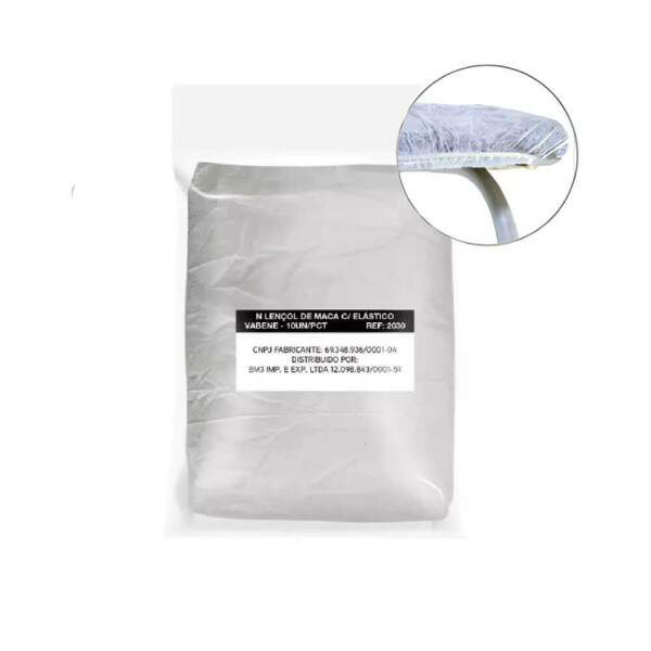 Lenol de Maca Hospitalar Tnt C/ Elstico Pct/10 - Vabene