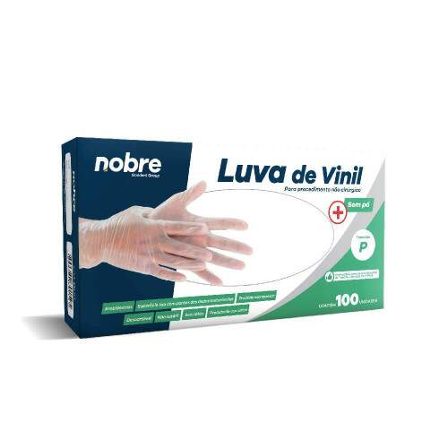 Luva Vinil Sem P Pequena Transparente Cx/100 51502 - Nobre