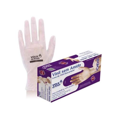 Luva Vinil Sem Amido Pequena Cx/100 - Volk