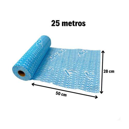 Pano Multiuso Rolo 28x25m Azul - Inoven