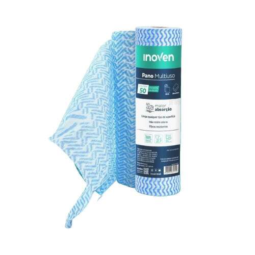 Pano Multiuso Rolo 28x25m Azul - Inoven