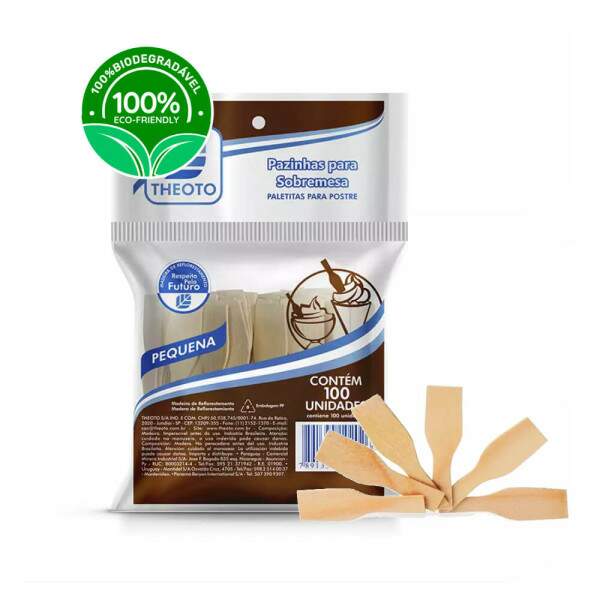 Pazinhas Pequenas Sobremesa Madeira Pct/100 - Theoto