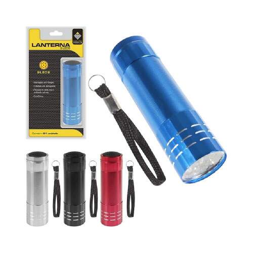 Mini Lanterna Alumnio 9 Leds Sortida ALL51113 - Alfacell