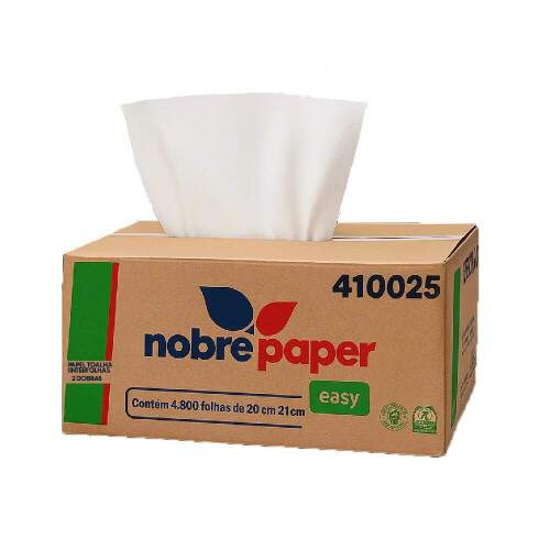 Papel Toalha Interfolha 20x21 Folha Simples Cx/4800 410025 - Nobrepaper