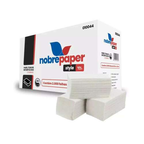 Papel Toalha Interfolha 23x21 Folha Dupla Cx/2000 010044 - Nobrepaper