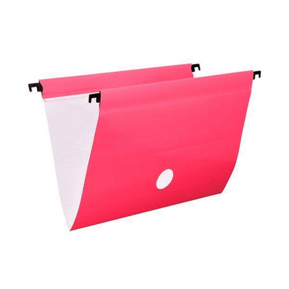 Pasta Suspensa Plastificada Home Office Com Visor Etiqueta e Grampo Plstico Fixador Rosa 0099.Q - Dello