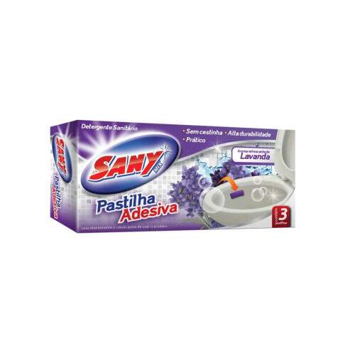 Pastilha Adesiva Sanitria Lavanda 9g C/3 - Sany Mix