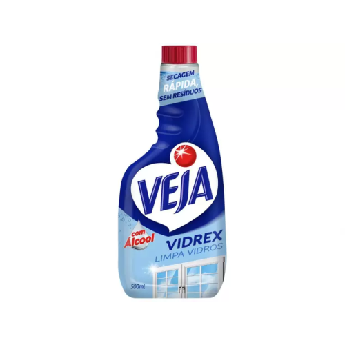 Refil Limpa Vidro 500Ml Veja Vidrex -Refil
