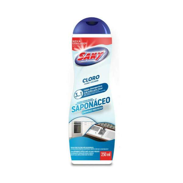 Saponceo Cremoso Cloro 250ml - Sany Mix