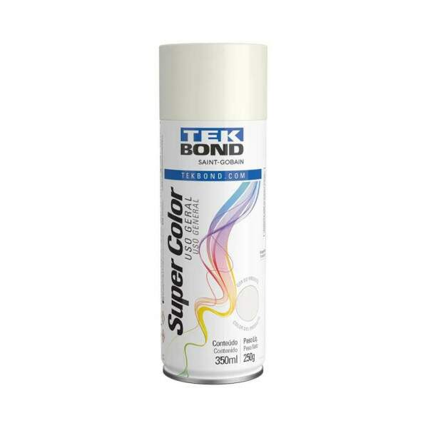 Tinta Spray Aerossol Uso Geral Branco Brilhante 350ml - Tekbond