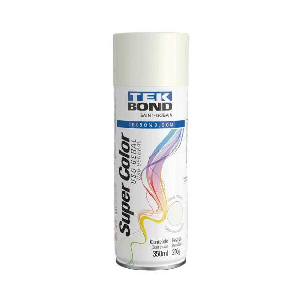Tinta Spray Aerossol Uso Geral Branco Fosco 350ml - Tekbond